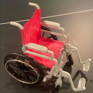 American girl wheel chair and cruches